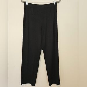 Exclusively Misook Size Medium Black Super High Rise Pull-On Career Dress Pants